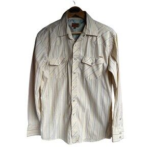Vintage 80s mens MAXINI ORIGINAL Pearl Snap Western Shirt M Long Sleeve